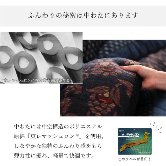 日本製 こたつ布団 こたつ厚掛敷布団 セット 和柄 長方形 大判 約205×285cm 和柄のおしゃれな日本製こたつ布団セット_7