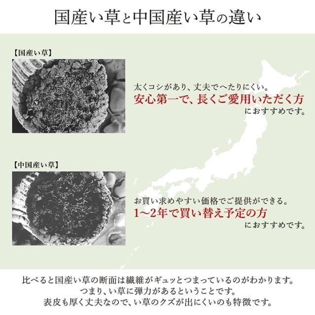 純国産 掛川織 花ござ い草 敷物 カーペット 本間4.5畳 (約286×286cm) 掛川織で高級感のある国産い草カーペット_4