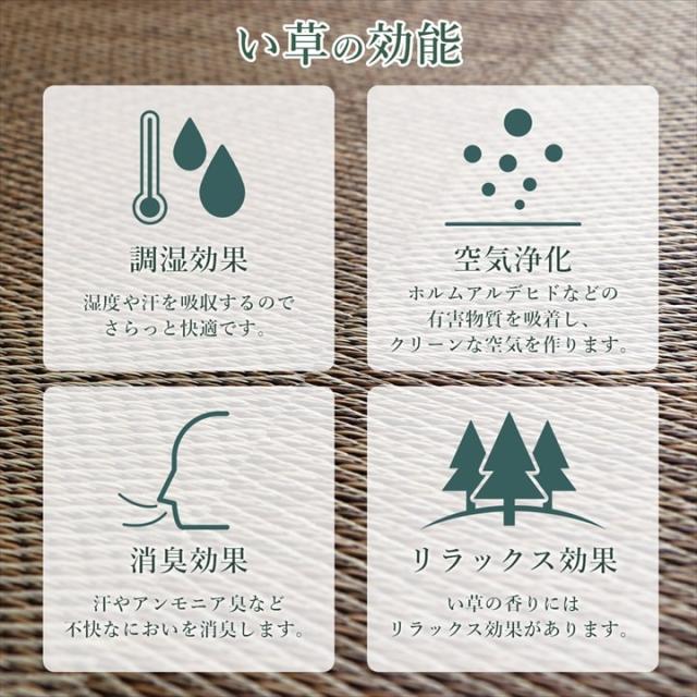 カーペット ござ 日本製 抗菌防臭 防炎 市松 江戸間8畳（約348×352cm） 国産 敷詰 ラグ 敷物 ナチュラルスタイル い草 消臭 格子柄のシンプルな、い草カーペット_7