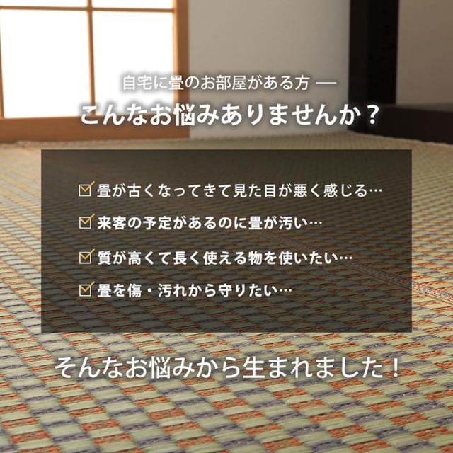 上敷き ゴザ 敷詰 カーペット い草 自然素材 日本製 国産 消臭 抗菌防臭 麻の葉 レトロ 和 江戸間4.5畳 約261×261cm 安心安全の純国産い草上敷き 