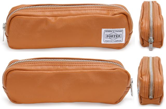 新品 PORTER ブラウン 筆箱 約19 x 7 x 6 cm M109406911 - 筆記具ブランド