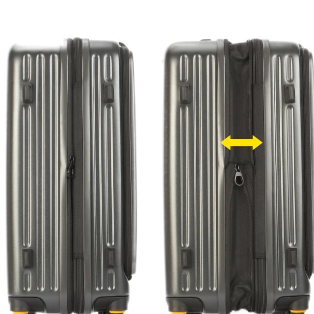 商品レビューで+5%｜5LAKES＆MT スーツケース Mサイズ 45L/54L フロントオープン 拡張機能付き ストッパー付き ドリンクホルダー C GEAR 310-4011 キャリーケース キャリーバッグ_6