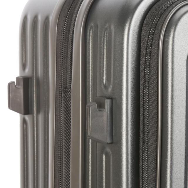商品レビューで+5%｜5LAKES＆MT スーツケース Mサイズ 45L/54L フロントオープン 拡張機能付き ストッパー付き ドリンクホルダー C GEAR 310-4011 キャリーケース キャリーバッグ_7