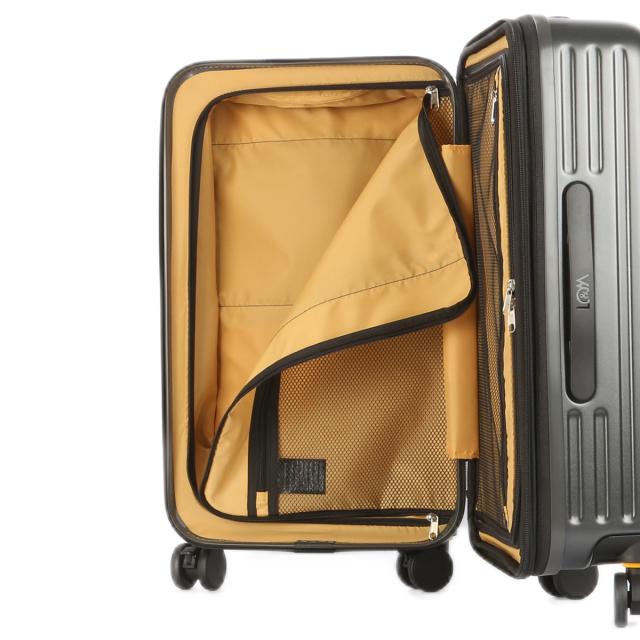 商品レビューで+5%｜5LAKES＆MT スーツケース Mサイズ 45L/54L フロントオープン 拡張機能付き ストッパー付き ドリンクホルダー C GEAR 310-4011 キャリーケース キャリーバッグ_11