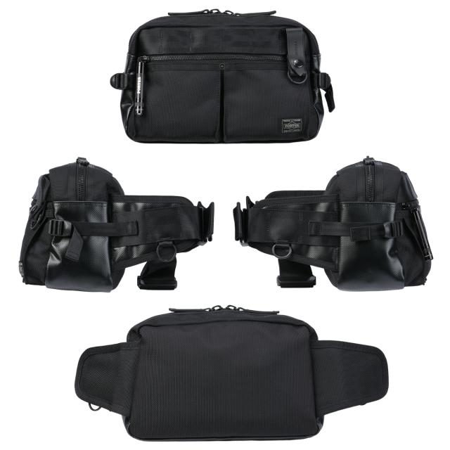 ポーター ヒート ウエストバッグ 703-07971 PORTER HEAT 吉田カバン バッグ ボディバッグ ウエストポーチ メンズ レディース ナイロン ブランド 斜めがけ 斜めがけバッグ 大きめ 大容量 横型 軽量 大人 日本製_1