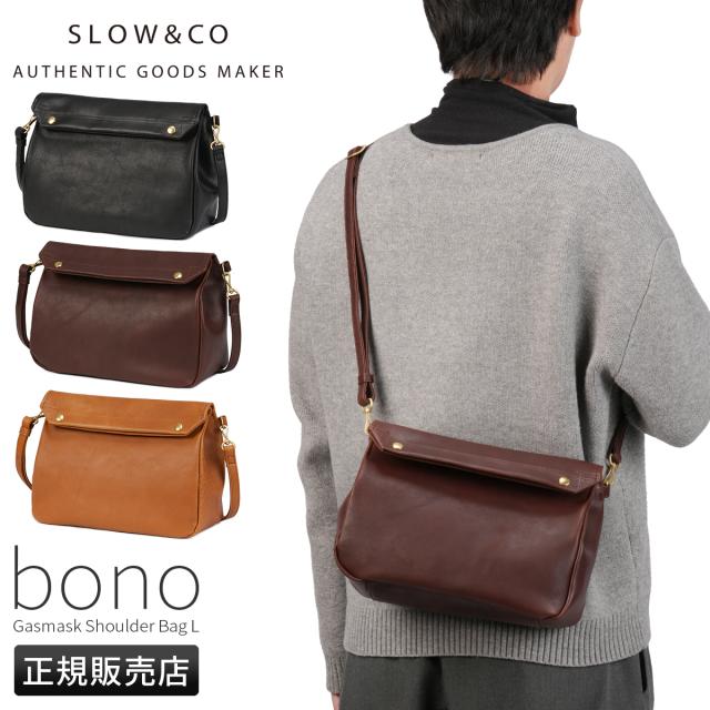商品レビューで+5%｜スロウ ボーノ ショルダーバッグ スナップ仕様 横型 本革 栃木レザー 日本製 メンズ レディース SLOW bono 858S92S