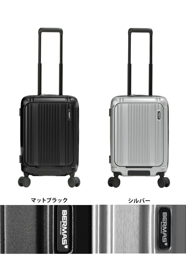 商品レビューで+5%｜バーマス インターシティ2 プロ スーツケース キャリーケース Sサイズ 36L 機内持ち込み ワンタッチフロントオープン ストッパー 荷物フック BERMAS INTER CITY2 PRO 60566-N_2