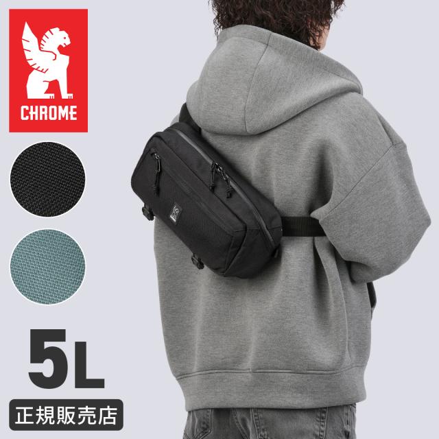 商品レビューで+5%｜クローム インダストリーズ カデット スリングバッグ ワンショルダーバッグ 5L 撥水 防水 耐水 ブラック/スチールブルー CHROME INDUSTRIES KADET BG321