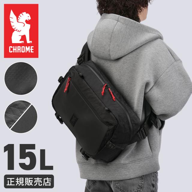 商品レビューで+5%｜クローム インダストリーズ カデット スリングバッグ ワンショルダーバッグ 15L 撥水 防水 耐水 ブラックXRF/ブラックタープ CHROME INDUSTRIES KADET BG351