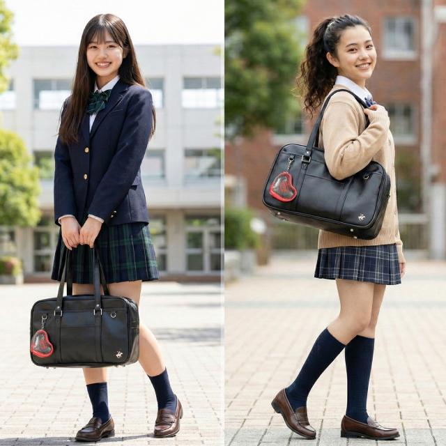 商品レビューで+5%｜ビバリーヒルズポロクラブ スクールバッグ スクバ 合皮 女子 女子高生 高校生 中学生 通学 学生鞄 黒 茶色 ブラック ブラウン カバン バッグ ステラ かわいい A4 BEVERLY HILLS POLO CLUB BP003_3