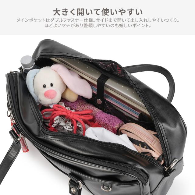 商品レビューで+5%｜ビバリーヒルズポロクラブ スクールバッグ スクバ 合皮 女子 女子高生 高校生 中学生 通学 学生鞄 黒 茶色 ブラック ブラウン カバン バッグ ステラ かわいい A4 BEVERLY HILLS POLO CLUB BP003_8