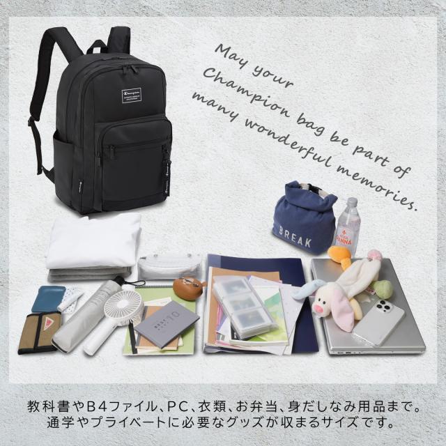 商品レビューで+5%｜チャンピオン リュック 36L 通学 男子 女子 女子高生 高校生 中学生 大容量 黒 通学リュック スクールリュック スクールバッグ 女の子 おしゃれ ウィチタ A4 B4 Champion 65454_5