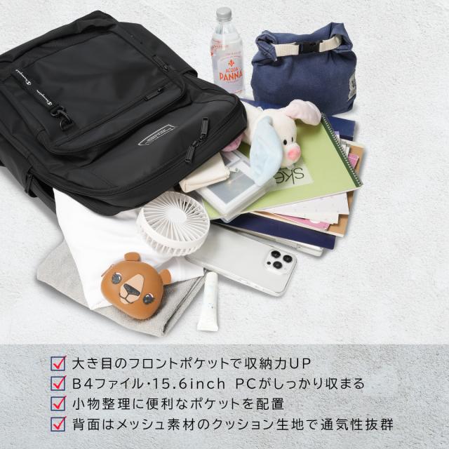 商品レビューで+5%｜チャンピオン リュック 36L 通学 男子 女子 女子高生 高校生 中学生 大容量 黒 通学リュック スクールリュック スクールバッグ 女の子 おしゃれ ウィチタ A4 B4 Champion 65454_6