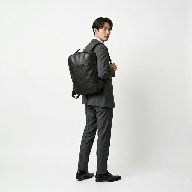 商品レビューで+5%｜ファイブウッズ ジェットセッター リュック メンズ ブランド レザー 本革 撥水 日本製 A4 PC収納 13インチ FIVE WOODS JETSETTER 39517_4