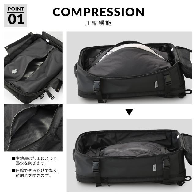 商品レビューで+5%｜エース ジーンレーベル スペースオプト 真空圧縮リュック バックパック A3 31L/39L 拡張 耐水 ビジネス 出張 ace. GENE LABEL SPACEOPT 17902_6