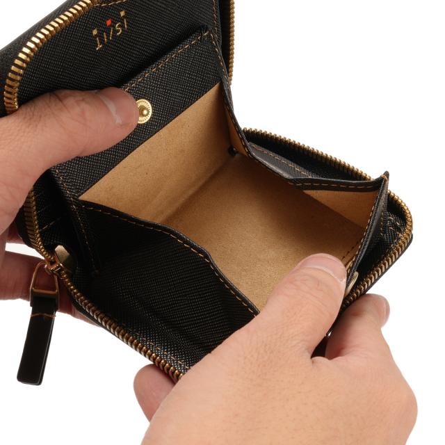 商品レビューで+5%｜イズイット モノクロ 財布 二つ折り財布 ミニ財布 ミニウォレット メンズ ボックス型小銭入れ 本革 IS/IT Monochro 967603_9