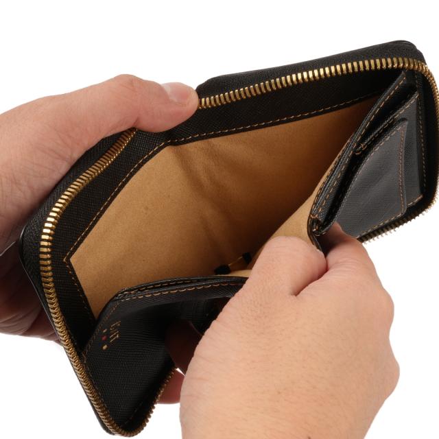 商品レビューで+5%｜イズイット モノクロ 財布 二つ折り財布 ミニ財布 ミニウォレット メンズ ボックス型小銭入れ 本革 IS/IT Monochro 967603_12