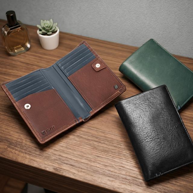 商品レビューで+5%｜IS/IT イズイット シルキー ミドル財布 本革 化粧箱付き メンズ ブランド ISIT SILKY 968605_6