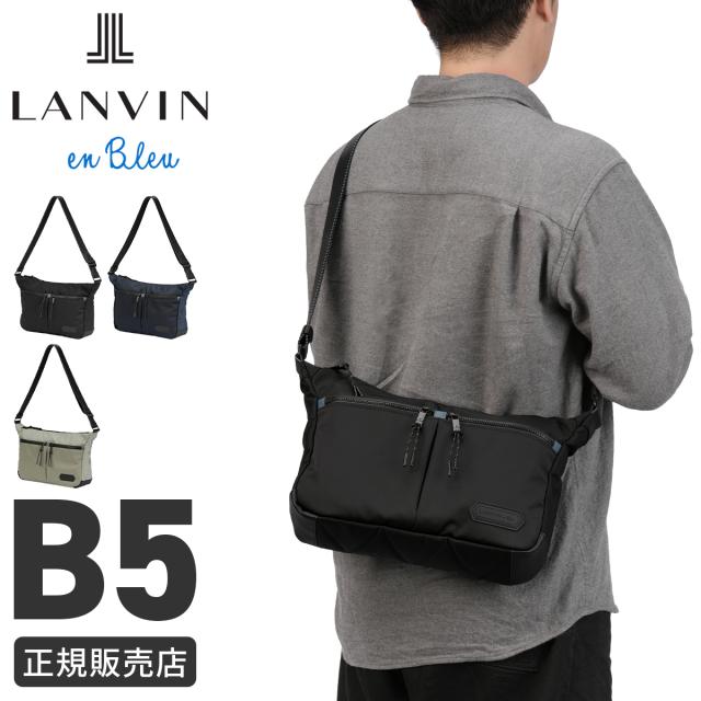 商品レビューで+5%｜ランバンオンブルー フレーズ ショルダーバッグ メンズ ブランド 斜めがけバッグ 撥水 LANVIN en Bleu PHRASE 527102