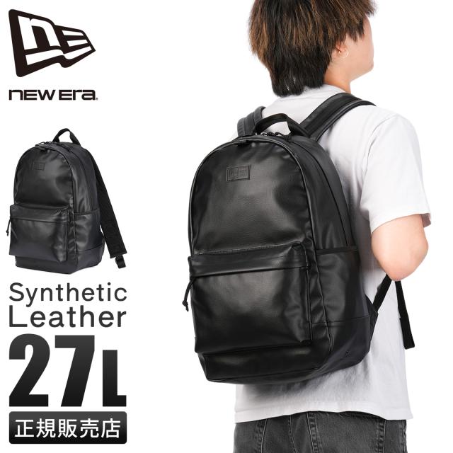 商品レビューで+5%｜ニューエラ シンセティックレザー リュック バックパック 27L A4 NEWERA SYNTHETIC LEATHER 14655353