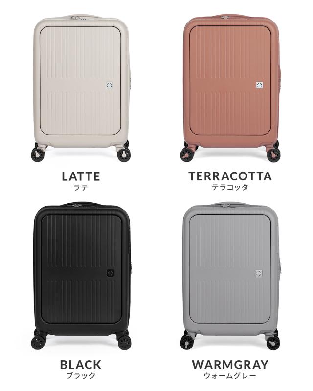 商品レビューで+5%｜アジアラゲージ ピタフラット スーツケース 機内持ち込み Sサイズ SS 37L/44L 拡張 フロントオープン キャスターストッパー Asia Luggage Pitaflat PIF-8811-18W_2