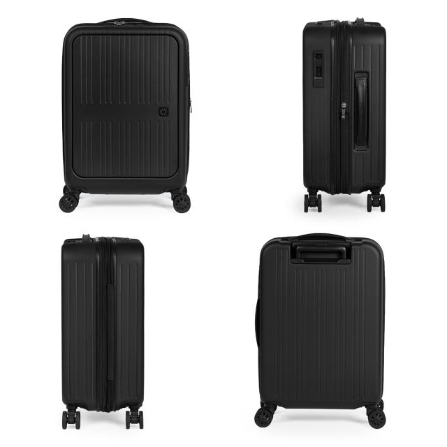 商品レビューで+5%｜アジアラゲージ ピタフラット スーツケース 機内持ち込み Sサイズ SS 37L/44L 拡張 フロントオープン キャスターストッパー Asia Luggage Pitaflat PIF-8811-18W_3