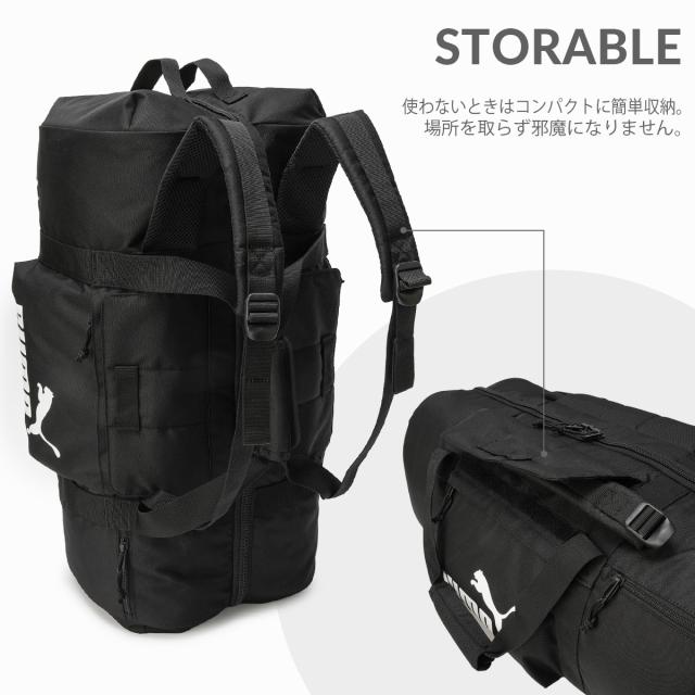 商品レビューで+5%｜プーマ 2WAY ボストンバッグ リュック バックパック 50L 大容量 修学旅行 部活 遠征 高校生 中学生 小学生 女子 男子 PUMA J20450_15