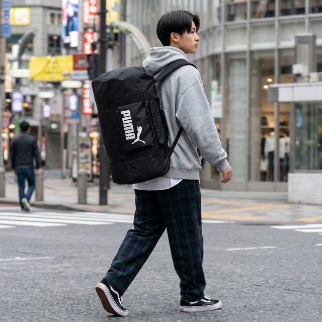 商品レビューで+5%｜プーマ 2WAY ボストンバッグ リュック バックパック 50L 大容量 修学旅行 部活 遠征 高校生 中学生 小学生 女子 男子 PUMA J20450_7