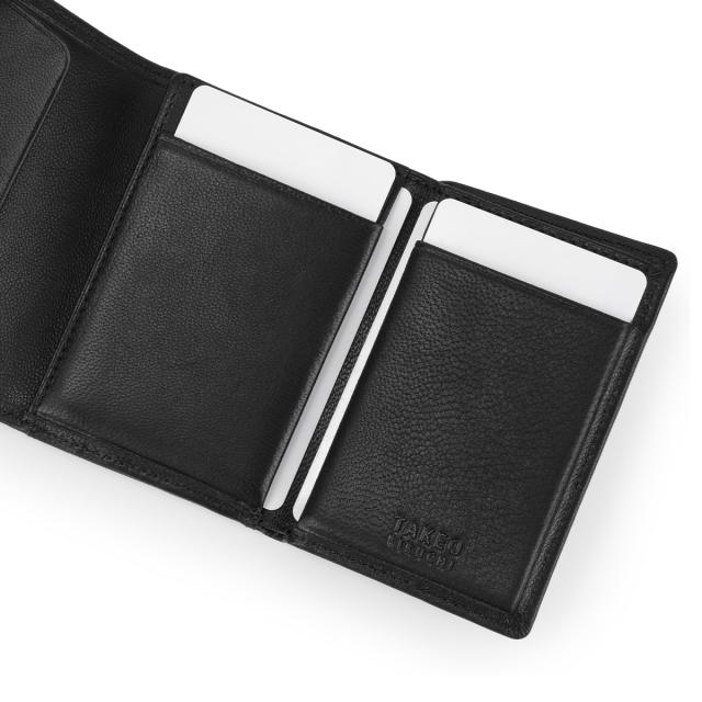 商いもの文芸評論で+5%｜タケオキクチ ミニ紙入れ メンズ ブランド名 なめし革 本革 軽さ 三つ折り紙入れ ミニウォレット コンパクトウォレット クロードII TAKEO KIKUCHI 790606