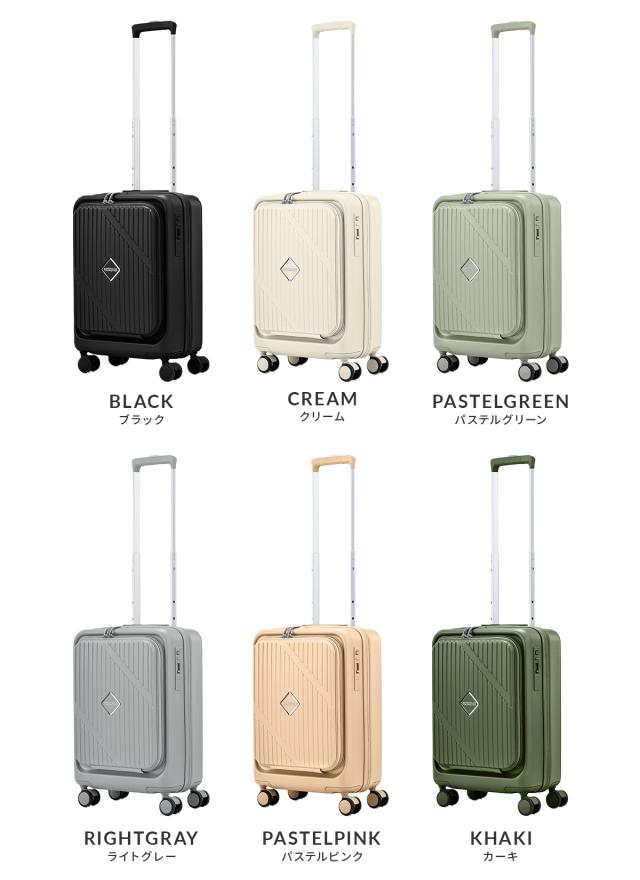 商品レビューで+5%｜アメリカンツーリスター ヴェロックス スーツケース Sサイズ SS 機内持ち込み 36L/43L 拡張 深底 フロントオープン ストッパー AmericanTourister UN8-001_2