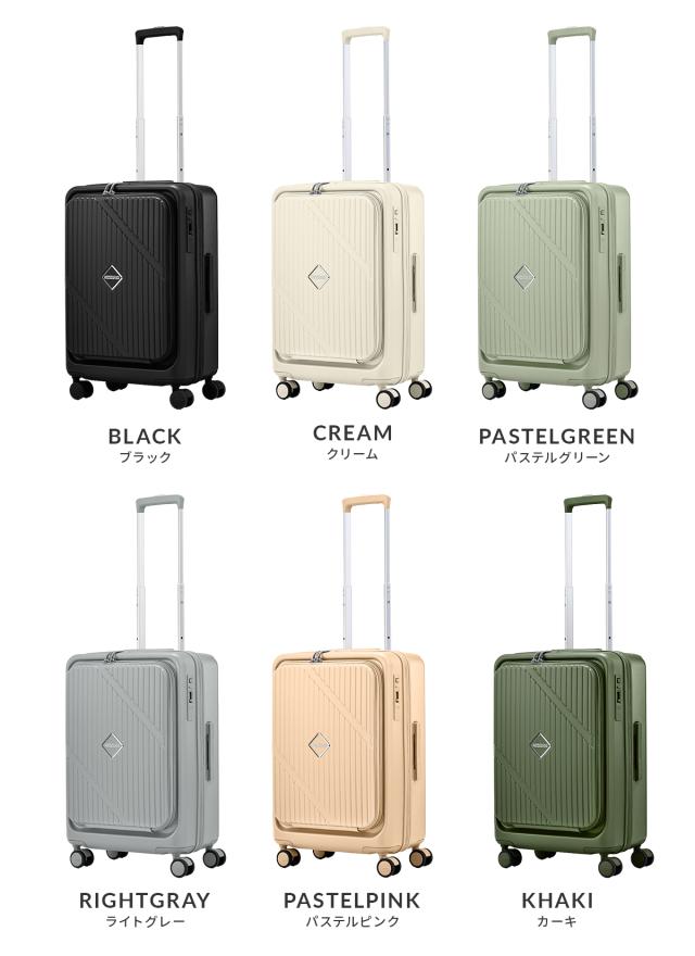 商品レビューで+5%｜アメリカンツーリスター ヴェロックス スーツケース Mサイズ 50L/61L 拡張 深底 フロントオープン ストッパー AmericanTourister UN8-002_2