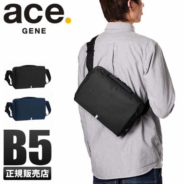 商品レビューで+5%｜5年保証｜エースジーン ハンスリーSD ボディバッグ ワンショルダー メンズ 横型 ACE GENE 62881