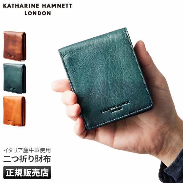 商品レビューで+5%｜キャサリンハムネット 財布 二つ折り財布 本革 メンズ レディース KATHARINE HAMNETT 490-59200