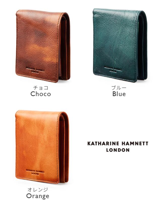商品レビューで+5%｜キャサリンハムネット 財布 二つ折り財布 本革 メンズ レディース KATHARINE HAMNETT 490-59200_2