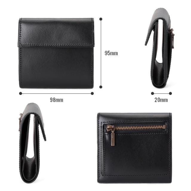 商品レビューで+5%｜バッカス 財布 二つ折り財布 ミニ財布 本革 レザー ミニウォレット コンパクト メンズ レディース Bacchus 001_4
