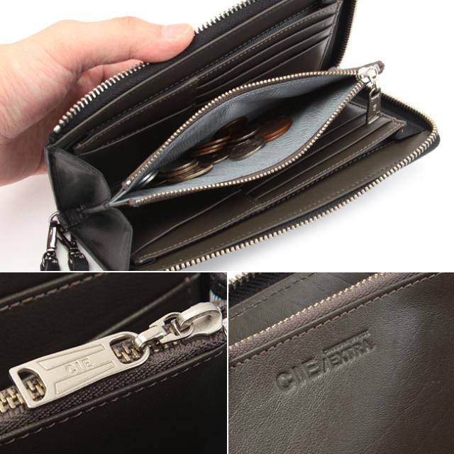 商品レビューで+5%｜CIE シー エクストラ 財布 長財布 L字ファスナー 本革 脱着可能ストラップ付き CIE EXTRA 032171_6