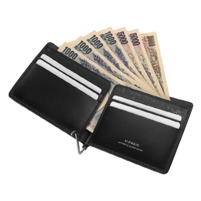 商品レビューで+5%｜SLOW スロウ 財布 二つ折り財布 薄い財布 薄型 小銭入れ付き 本革 レザー ブライドルレザー マネークリップ メンズ レディース ブランド bridle so794j_5