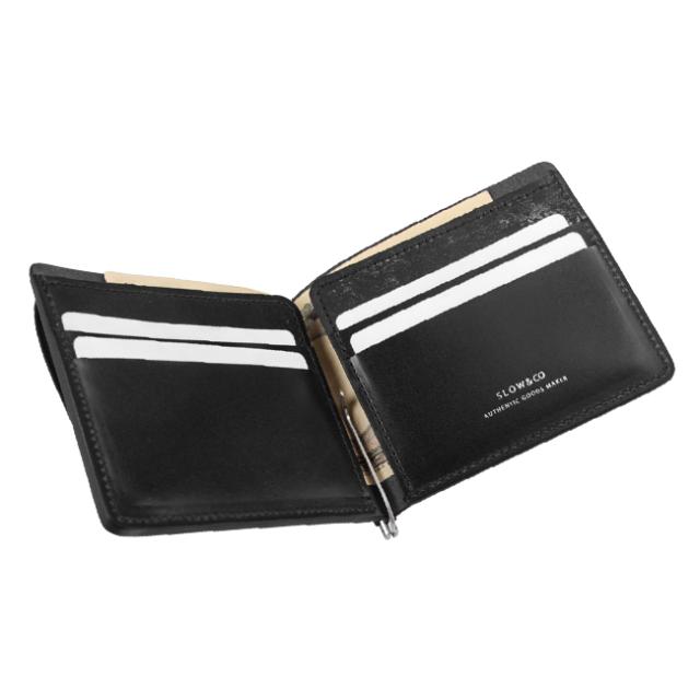 商品レビューで+5%｜SLOW スロウ 財布 二つ折り財布 薄い財布 薄型 小銭入れ付き 本革 レザー ブライドルレザー マネークリップ メンズ レディース ブランド bridle so794j_6