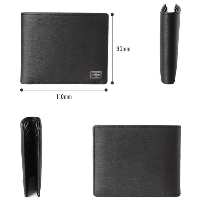 ポーター カレント ウォレット 052-02211 PORTER CURRENT 吉田カバン 財布 二つ折り 二つ折り財布 小銭入れなし 薄型 薄い財布 薄い 本革 レザー ブランド メンズ 日本製_2