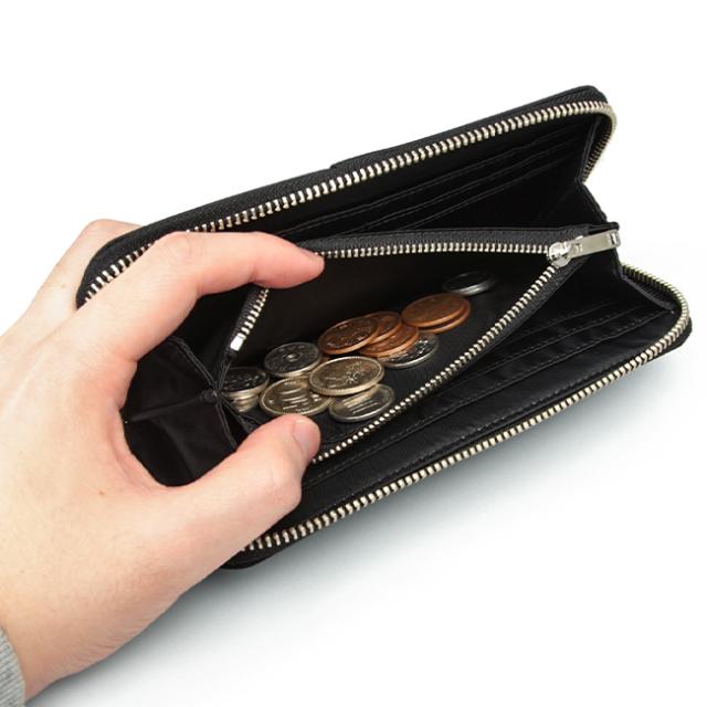 【1円スタート】 吉田カバン Porter ポーター LIFT ラウンドファスナー 二つ折り財布 822-16107 ナイロン ブラック 美品 中古