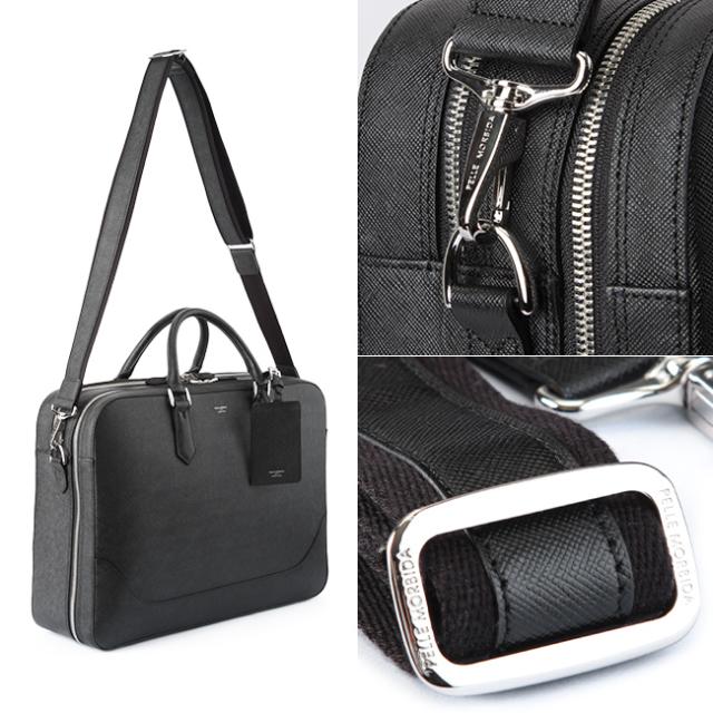 商品レビューで+5%｜ペッレモルビダ キャピターノ ビジネスバッグ ブリーフケース PELLE MORBIDA PMO-CA014A メンズ ブランド 2WAY 2室 本革 B4ファイル 底鋲 自立_11