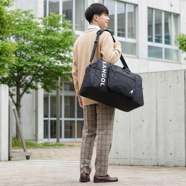 商品レビューで+5%｜カンゴール ボストンバッグ 45L 修学旅行 林間学校 宿泊学習 女の子 男の子 女子 男子 小学生 中学生 高校生 大容量 2泊 3泊 KANGOL 250-1502_3