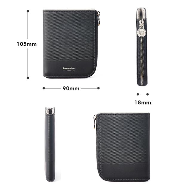 商品レビューで+5%｜イノベーター 財布 二つ折り財布 L字ファスナー