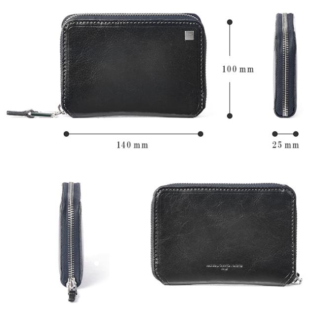 商品レビューで+5%｜IS/IT イズイット 財布 二つ折り財布 本革 ミドルウォレット メンズ ラウンドファスナー ボックス型 isit-958605