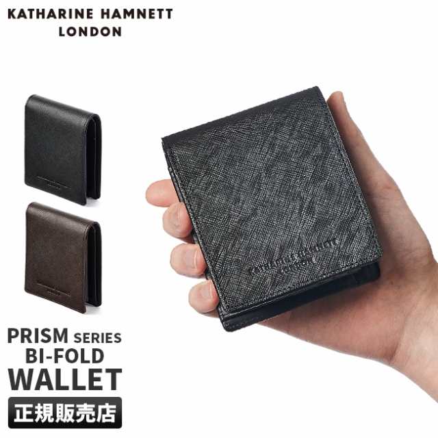 商品レビューで+5%｜キャサリンハムネット 財布 二つ折り財布 メンズ ブランド 本革 レザー KATHARINE HAMNETT 490-50502