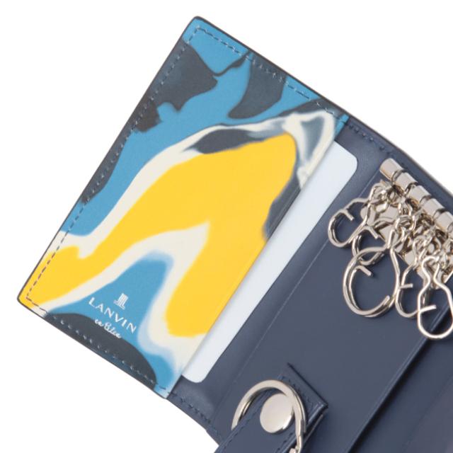 商品レビューで+5%｜ランバンオンブルー ランバン キーケース スマートキー 本革 レザー メンズ ブランド ネビュラ LANVIN en Bleu 533602_9