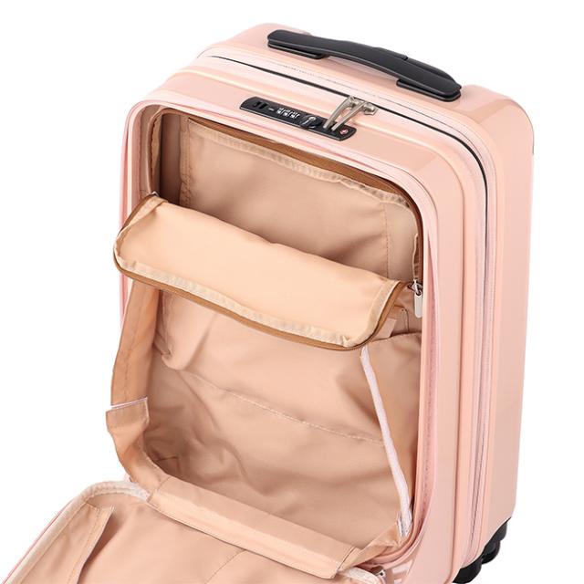 商品レビューで+5%｜限定色 ACE エース フォールズ スーツケース 機内持ち込み Sサイズ SS 31L 41L 拡張機能付き 拡張 軽量 フロントオープン ストッパー付き キャリーケース 2泊 3泊 06905_9