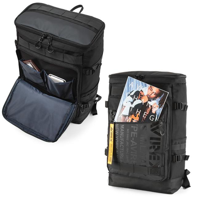 商品レビューで+5%｜アヴィレックス アビレックス バッグ リュック 30L スクエア ボックス型 通学 男子 女子 高校生 中学生 大容量 撥水 防水 メンズ レディース AVIREX AVX598 商品レビューで+5%｜アヴィレックス アビレックス バッグ リュック 30L