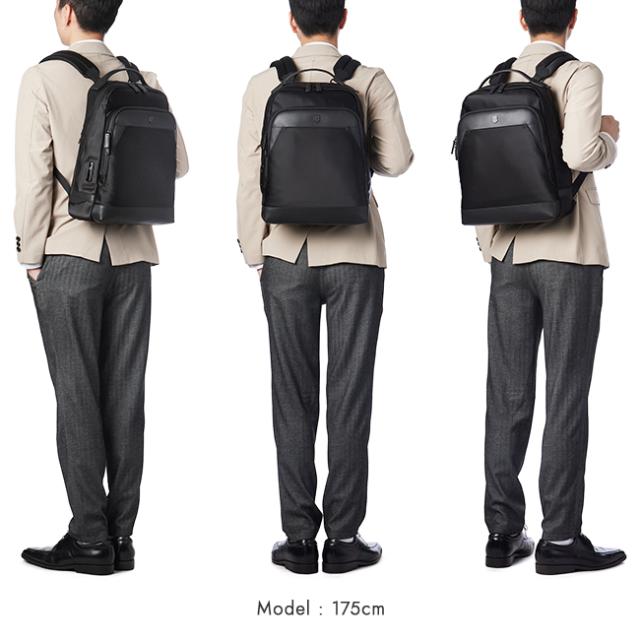 商品レビューで+5%｜ビクトリノックス アロックスネロ リュック ビジネスバッグ ビジネスリュック メンズ 通勤 出張 セットアップ 17L A4 ノートPC Victorinox Alox Nero 611804_3