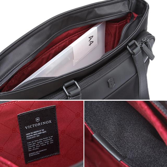 商品レビューで+5%｜ビクトリノックス アロックスネロ ビジネスバッグ 2WAY トートバッグ メンズ 通勤 自立 肩掛け 16L A4 ノートPC Victorinox Alox Nero 611807_7